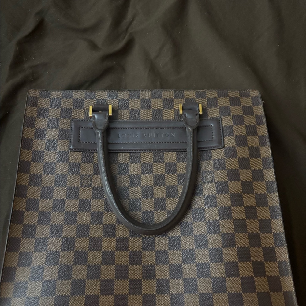 Louis Vuitton red Interior Leather Bag some corner damage